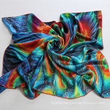 Multicolour 100% Silk Stain Luxury Scarf